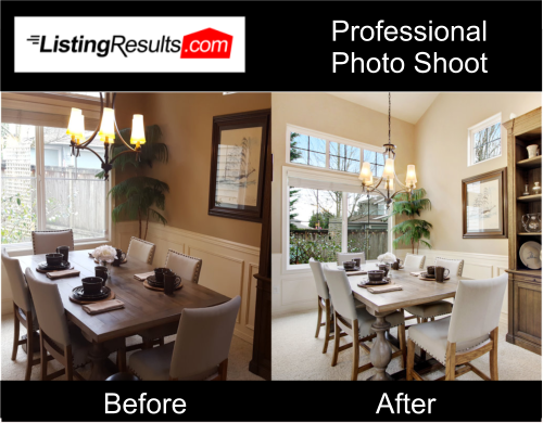 Professional photo shoot included with full service flat fee plan
